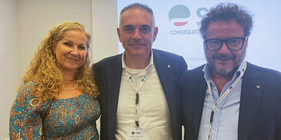 Eletto nuovo segretario generale di Cisl Veneto Massimiliano Paglini. Con lui in Segreteria Stefania Botton e Andrea Sabaini.