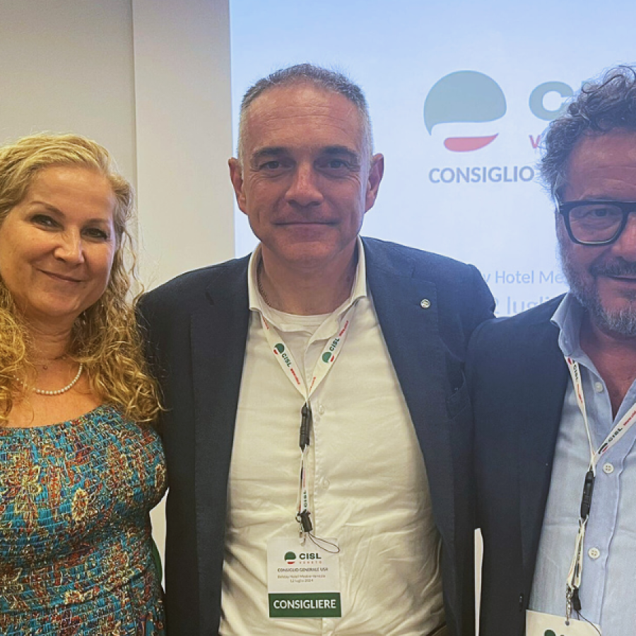 Eletto nuovo segretario generale di Cisl Veneto Massimiliano Paglini. Con lui in Segreteria Stefania Botton e Andrea Sabaini.